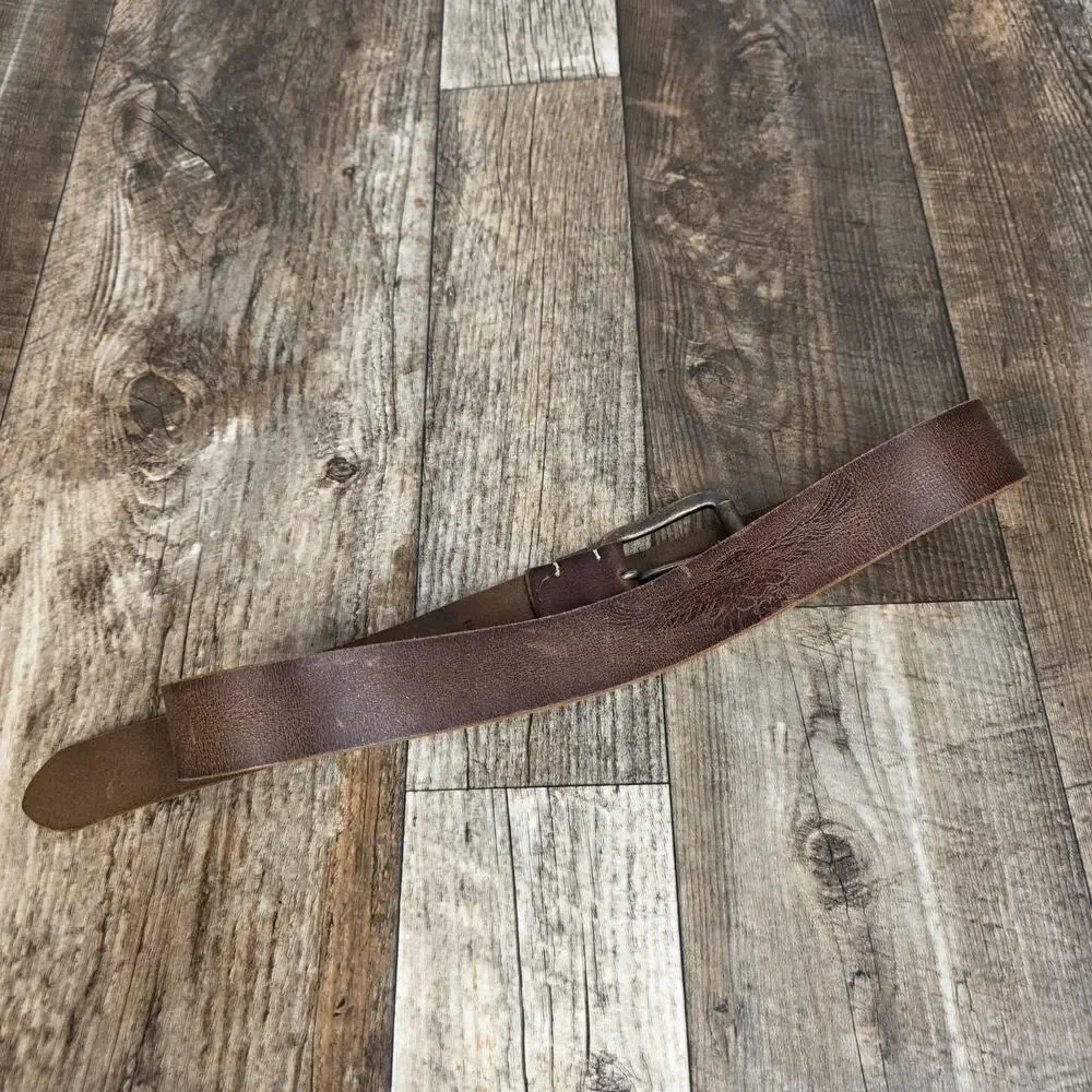 Vintage Brown Genuine Leather Belt Vintage Distressed Western Workwear Size 40